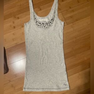Abercrombie & Fitch Light Gray Tank with Black Accents